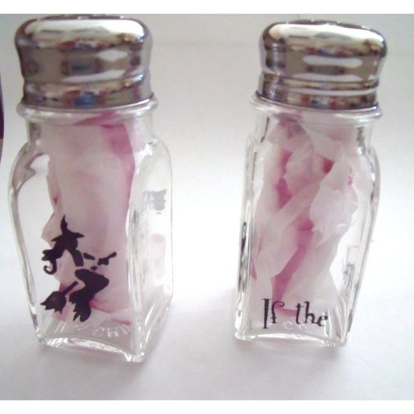 Haunted Halloween Witch Black Cat Salt and Pepper Shakers - Picture 1 of 7
